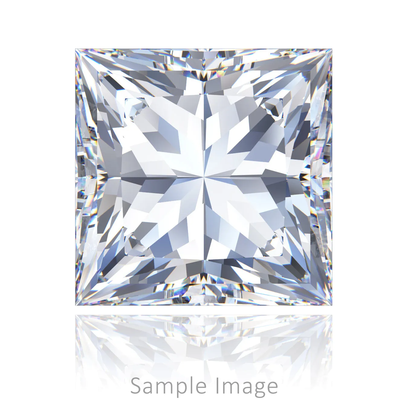 0.53 CT Loose Diamond - Princess (F-SI3)