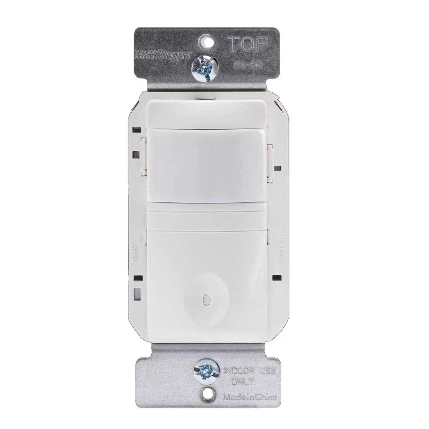 120V Vacancy Motion Sensor Light Switch PIR, Single Pole, White