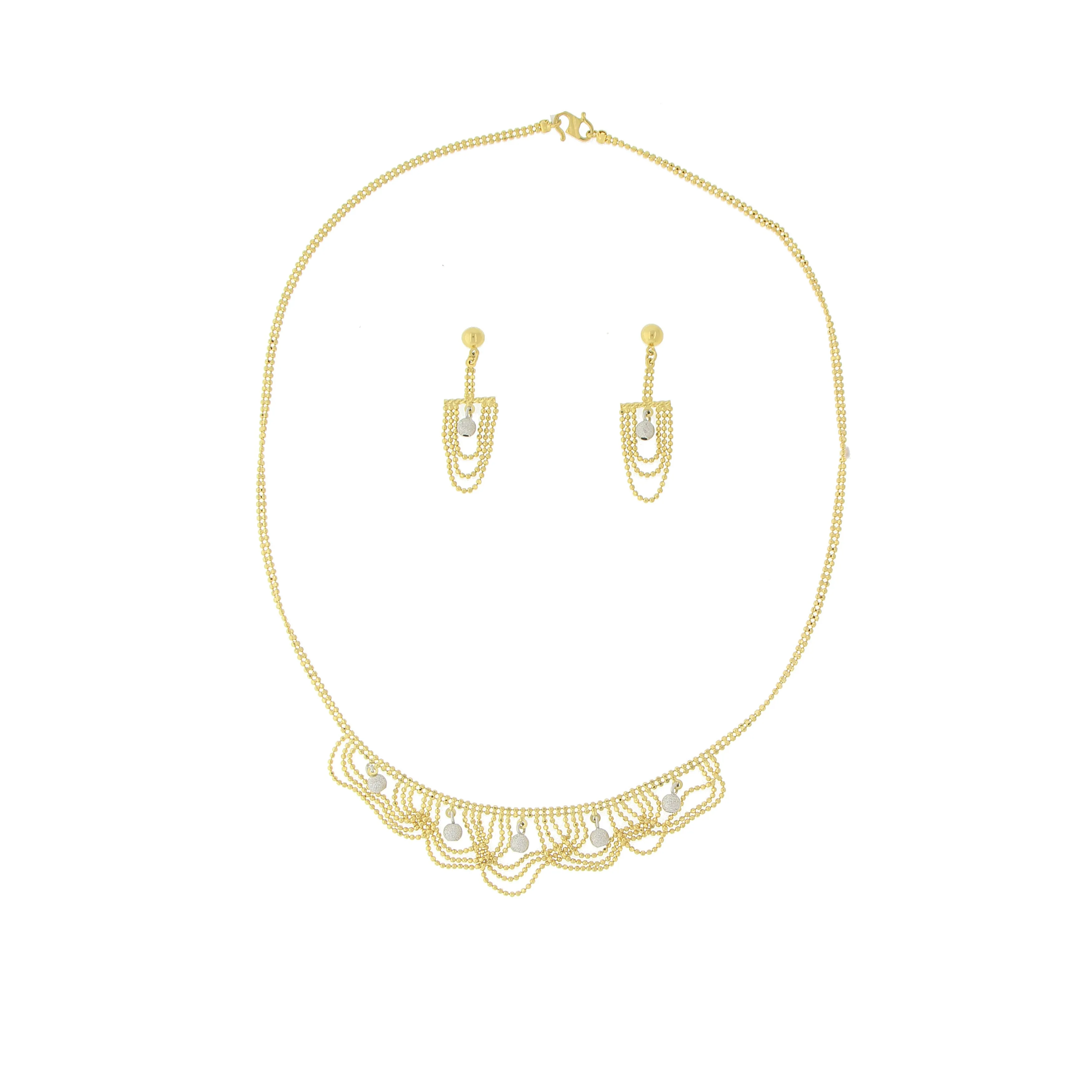 2-Tone Gold Necklace Set