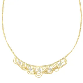 2-Tone Gold Necklace Set