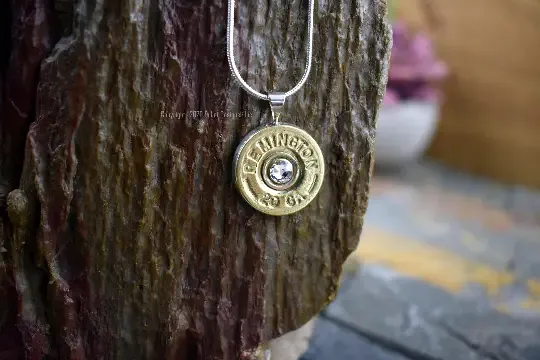 20 Gauge Remington Brass Bullet Necklace