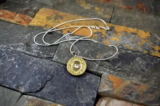 20 Gauge Remington Brass Bullet Necklace