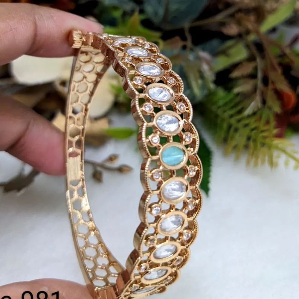 Aamrapali Gold Plated Kundan Openable Bangle