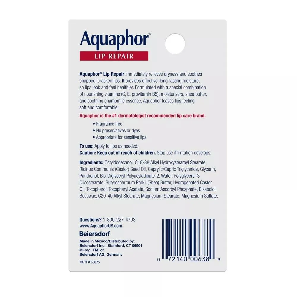 Aquaphor Immediate Relief Lip Repair Balm