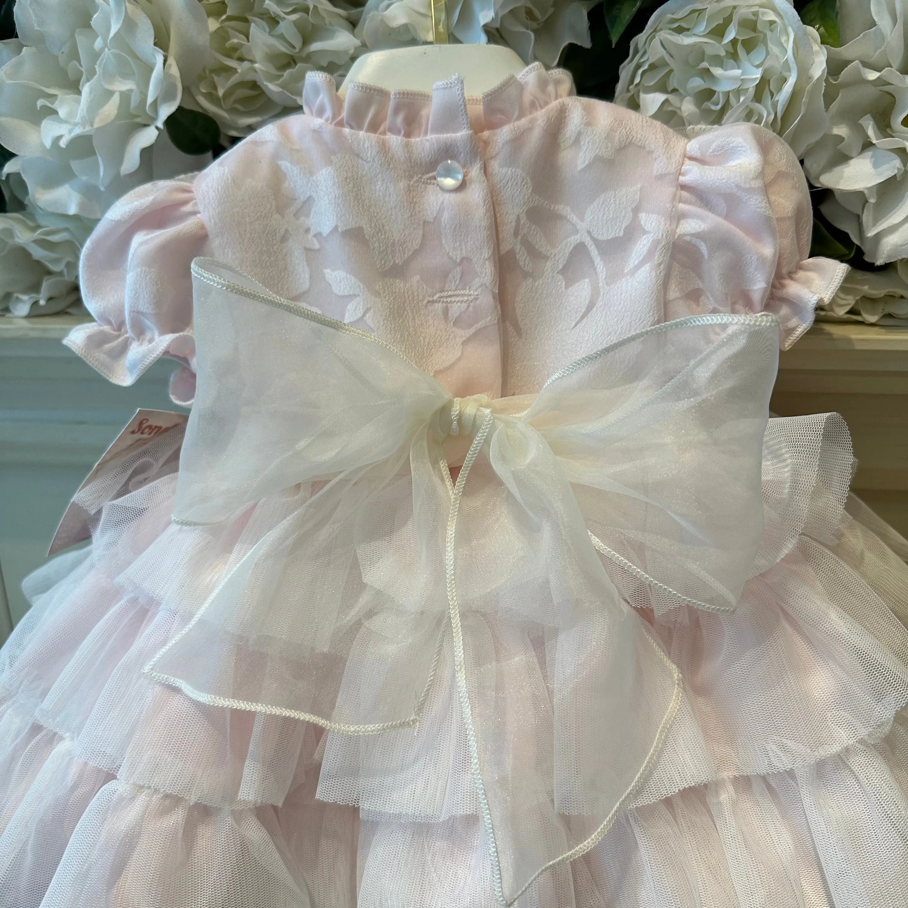 Baby Pink Tulle Layered Dress