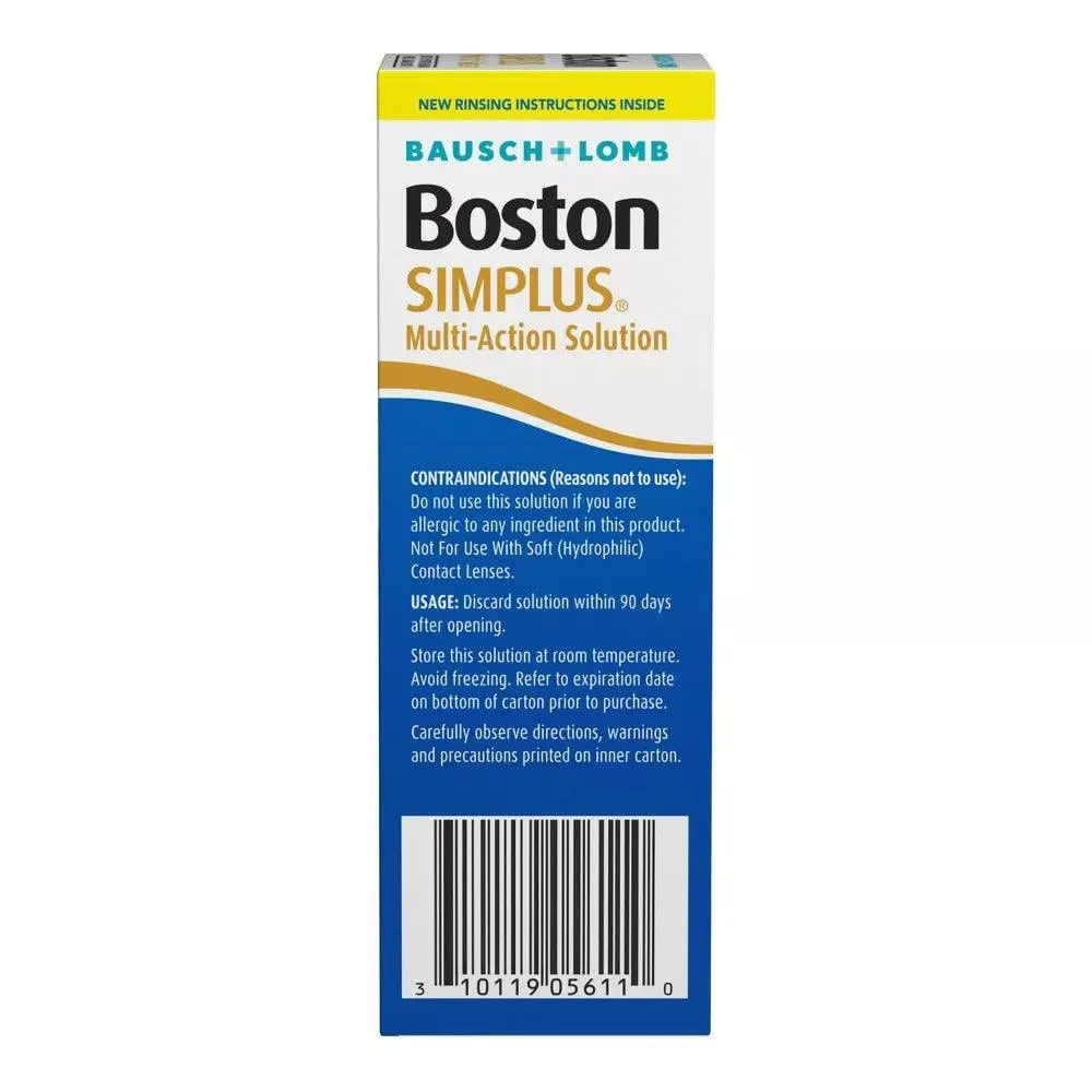 Bausch   Lomb Boston Simplus Multipurpose Contact Lens Solution - 3.5 fl oz