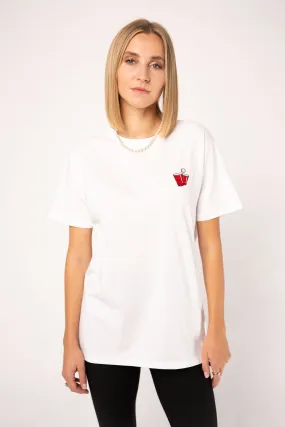 Beerpong | Besticktes Frauen Oversized Bio Baumwoll T-Shirt