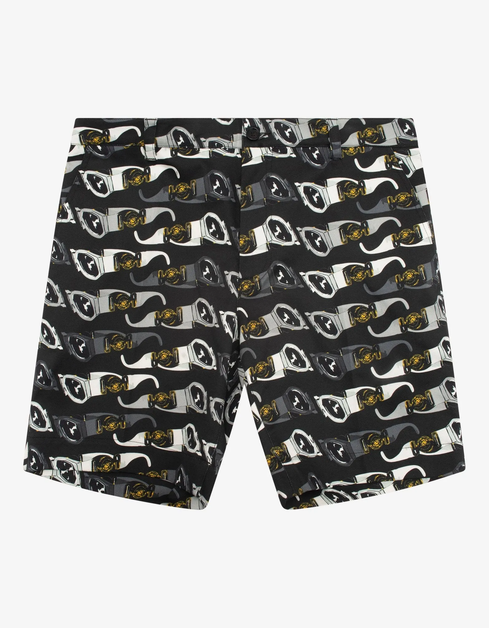 Black Biggie Sunglasses Print Chino Shorts -