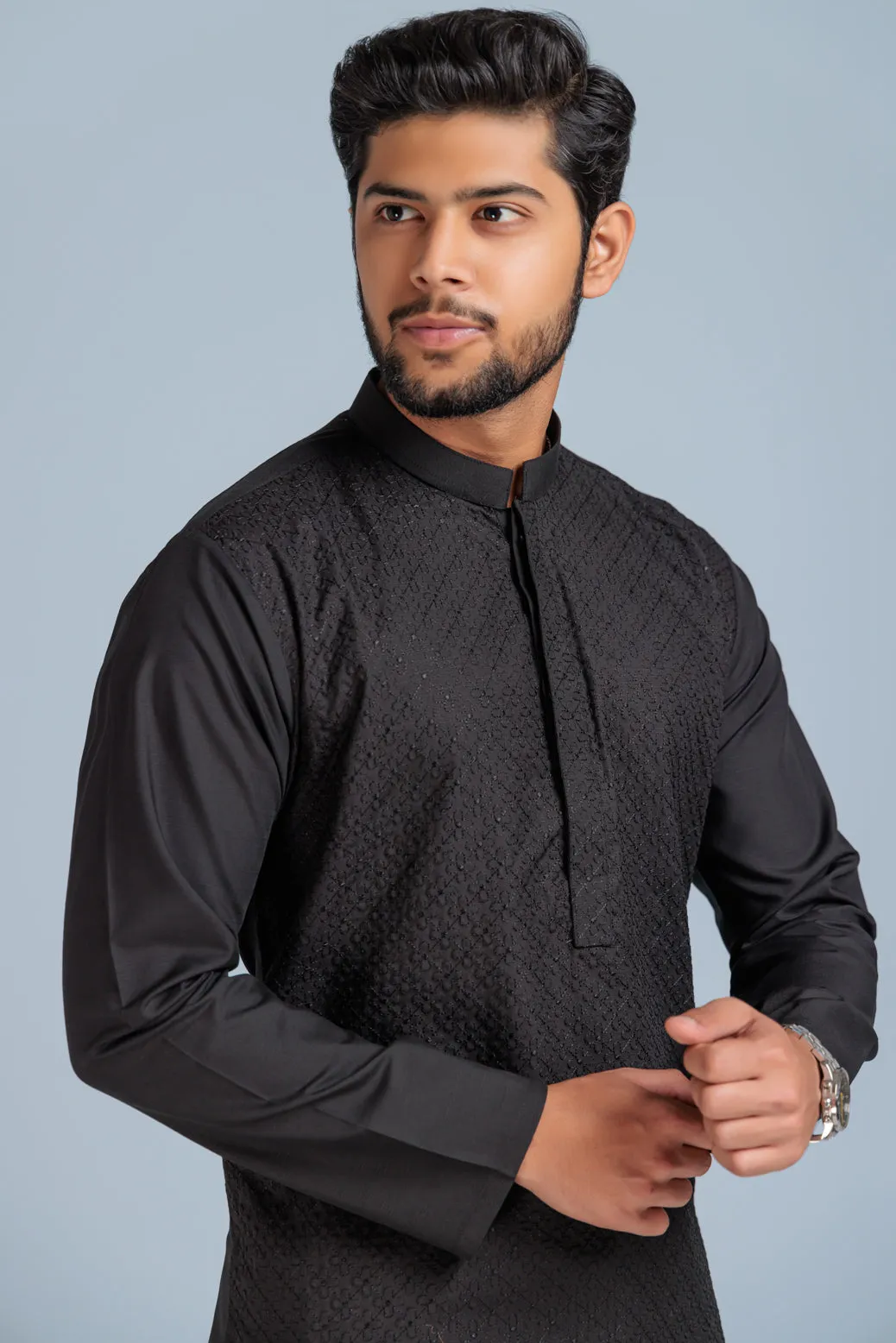 BLACK-BLENDED-KURTA SHALWAR (KSS23-018)