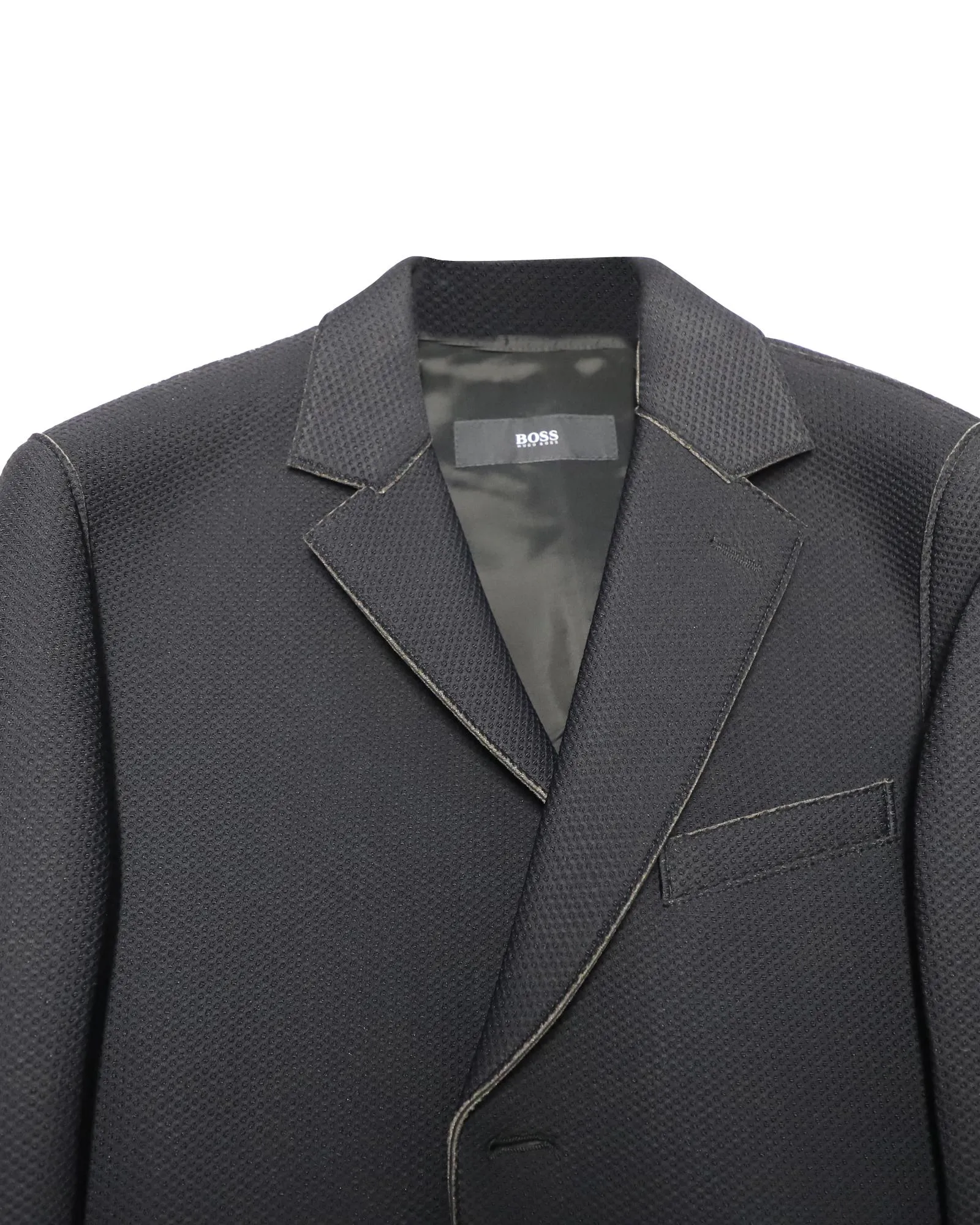 Black Single-Breasted Polyamide Coat