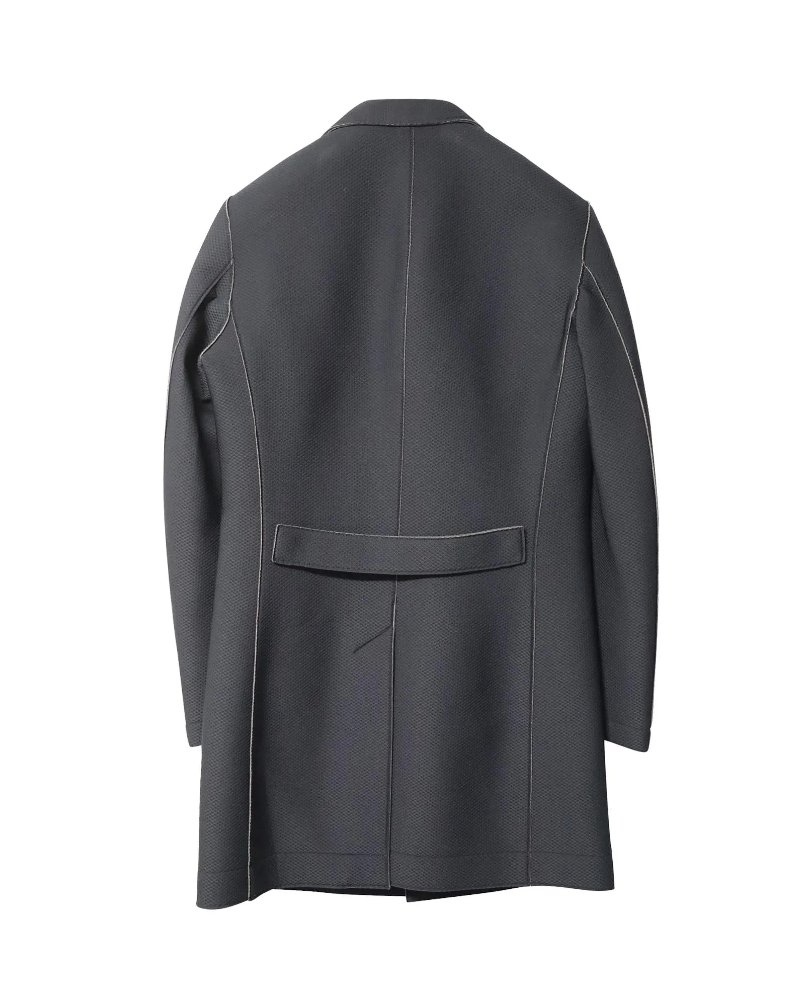 Black Single-Breasted Polyamide Coat