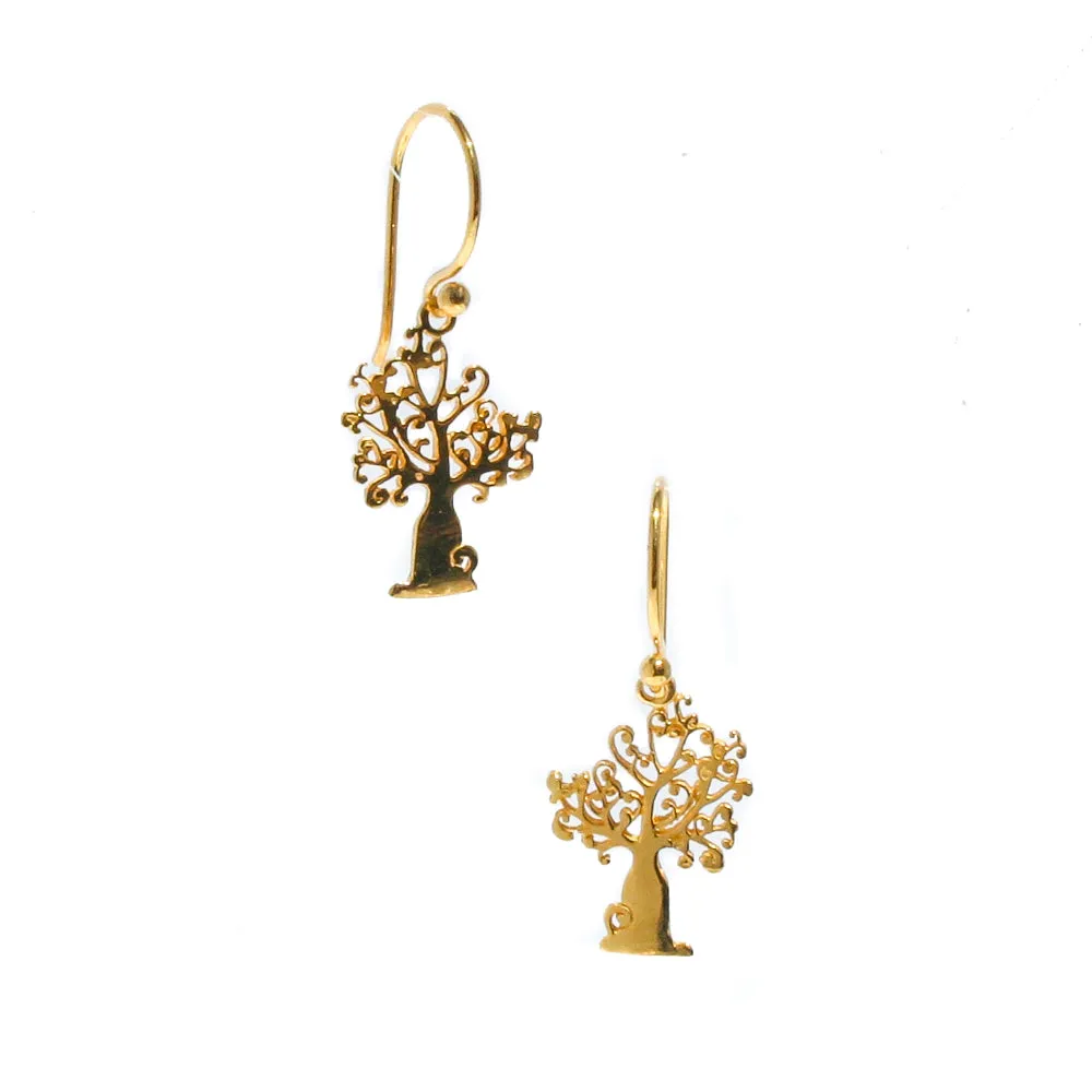 Boab Tree Earrings Gold