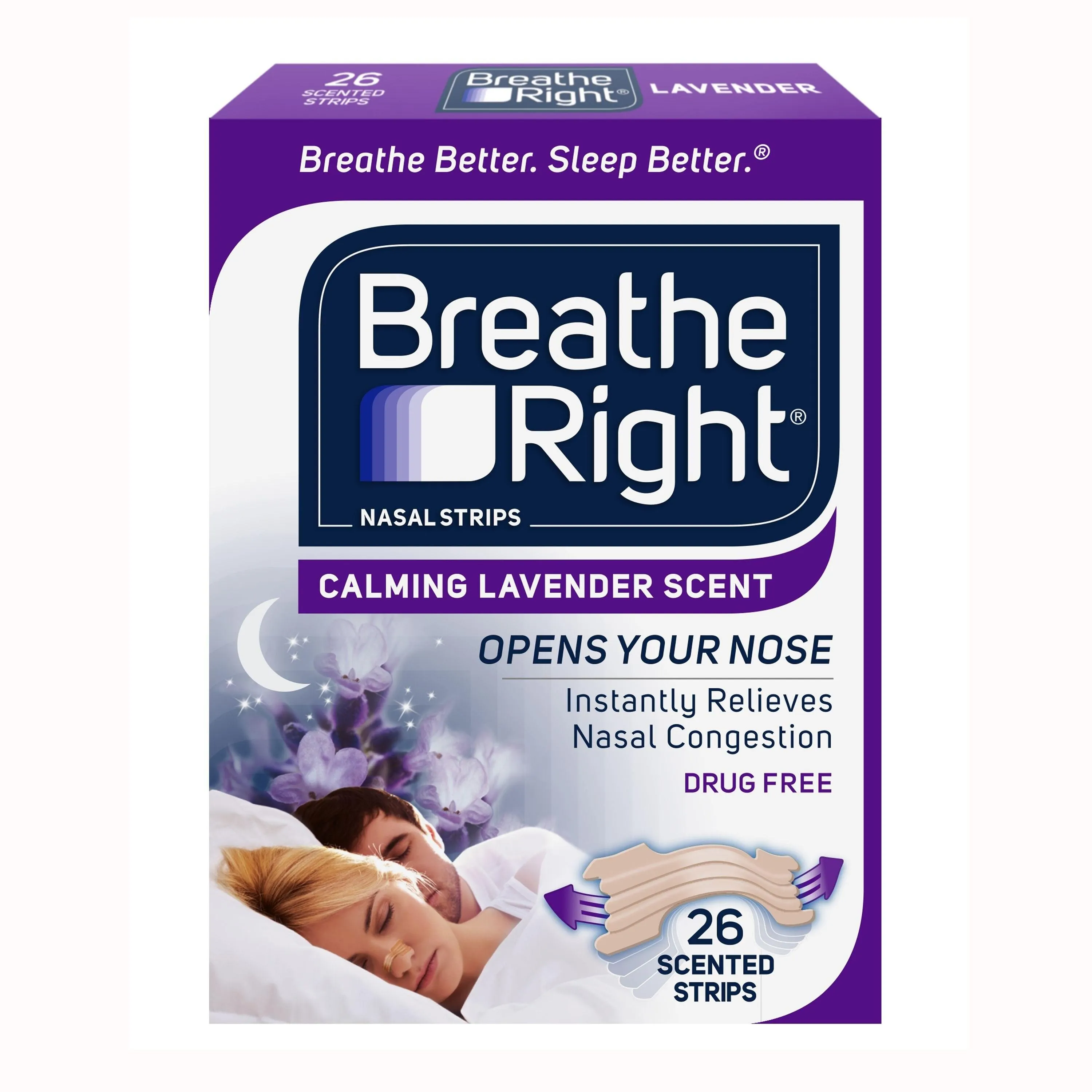 Breathe Right Calming Lavender Scented Nasal Strips