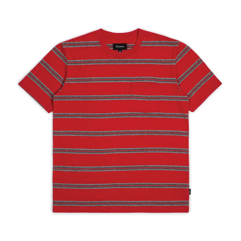 Brixton Hilt Washed Pocket T-Shirt Red Black