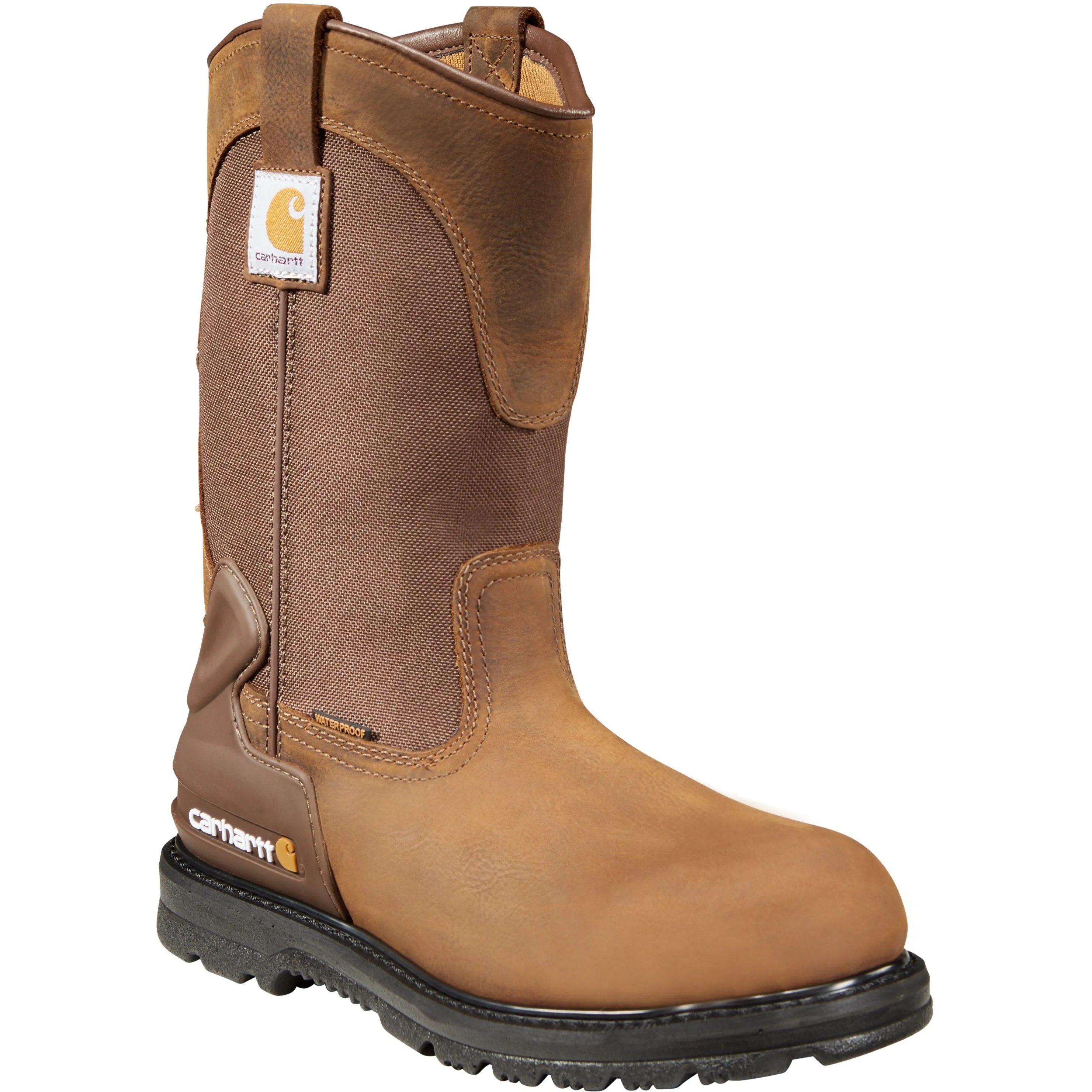 Carhartt Men's 11" Soft Toe WP Wellington Work Boot - Brown - CMP1100