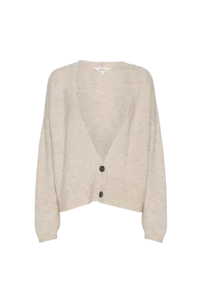 Claudine Deep V-Neck Cardigan - Brazilian Sand