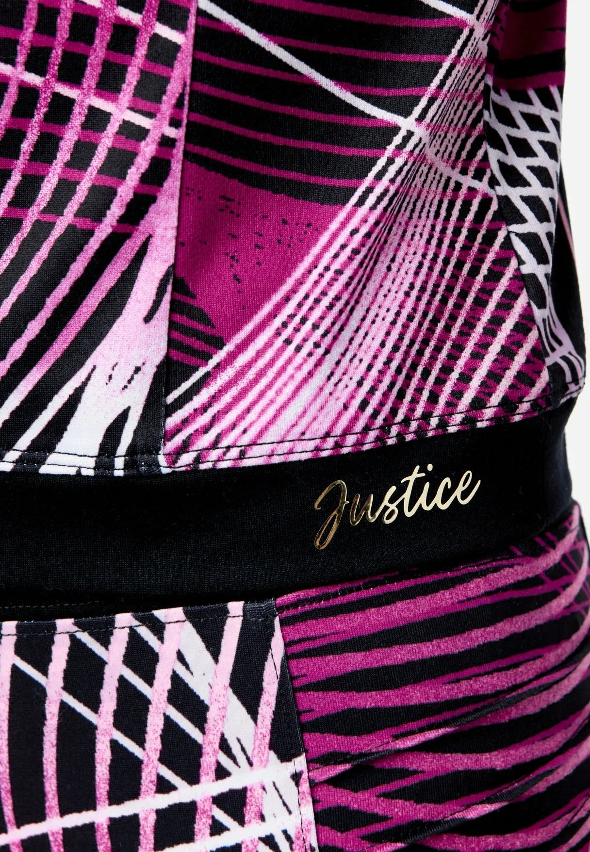 Collection X by Justice Patterned Zip-Front Tank