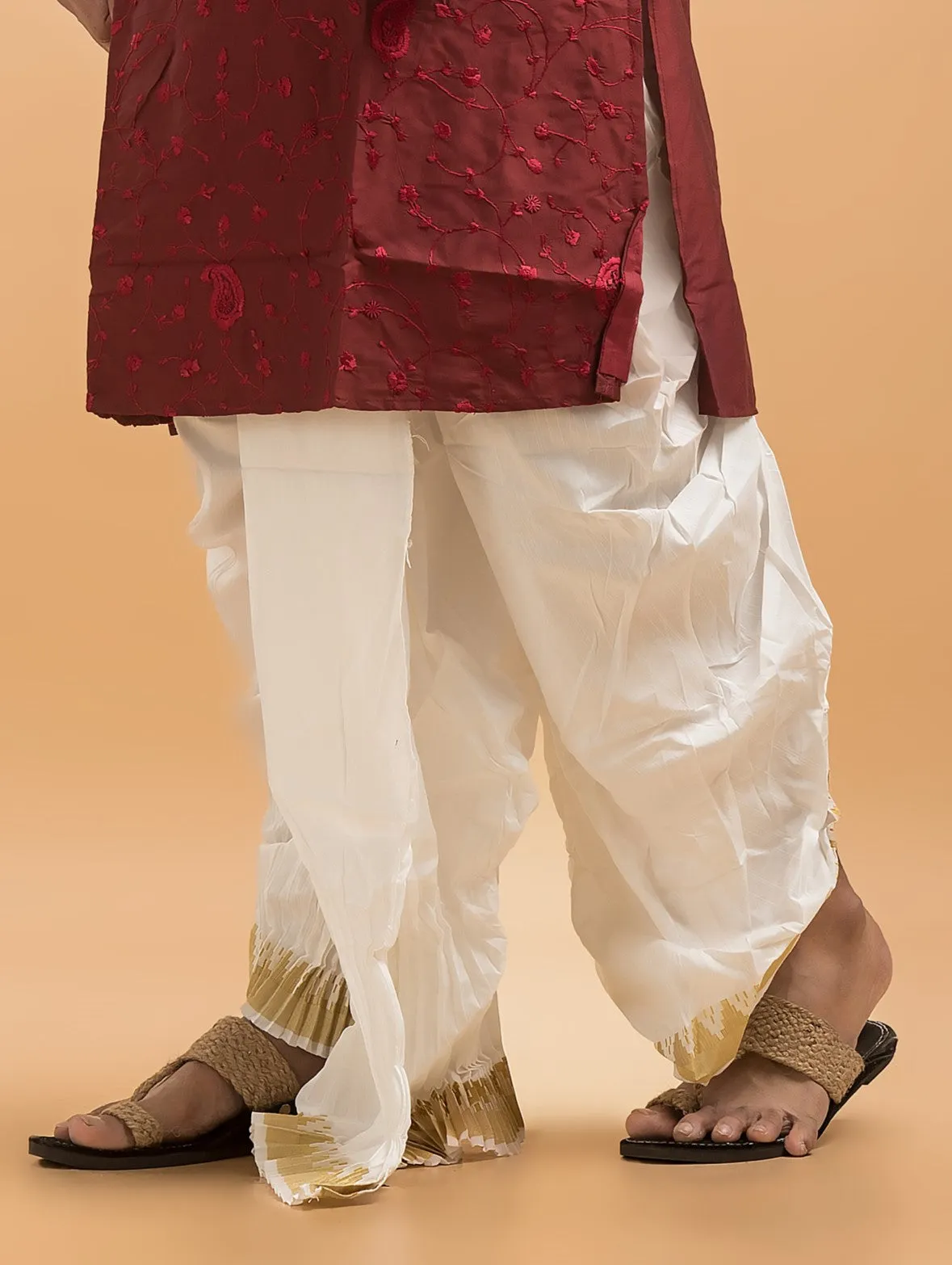 Designer Silk Dhoti- Ready to wear