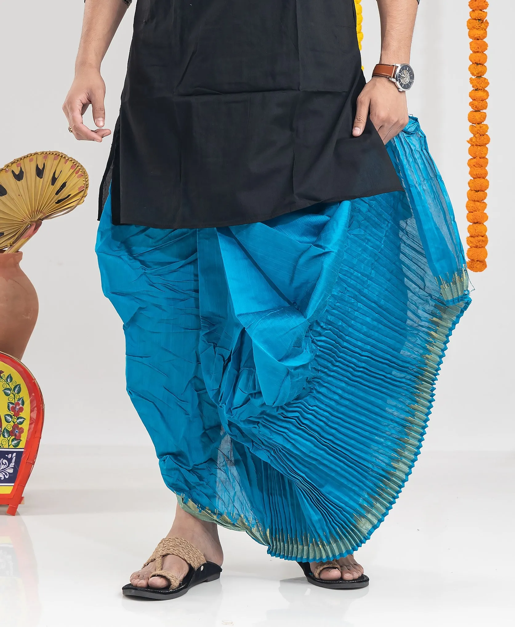 Designer Silk Dhoti- Ready to wear