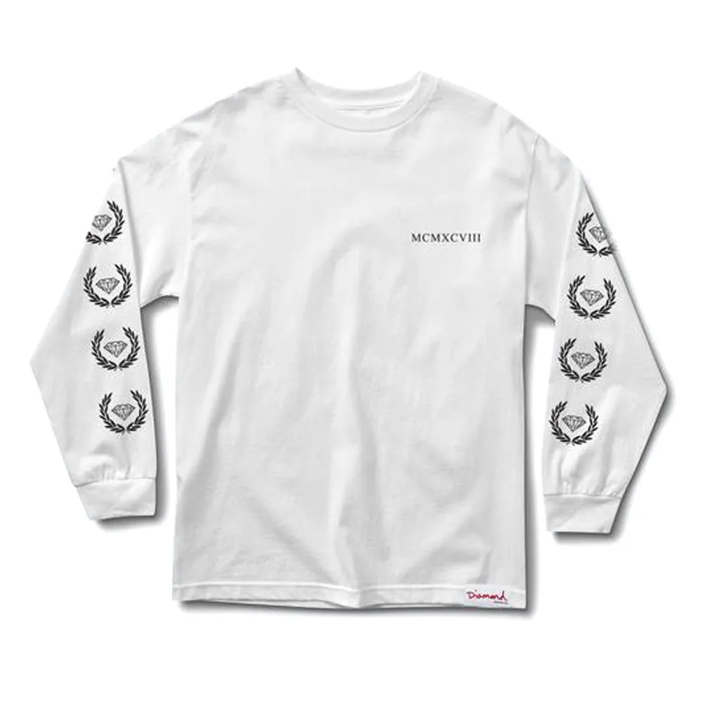 Diamond Supply Co Brilliant Crest Long Sleeve T-shirt White