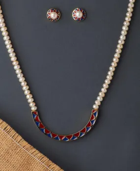 Elegant Real Pearl Necklace Set