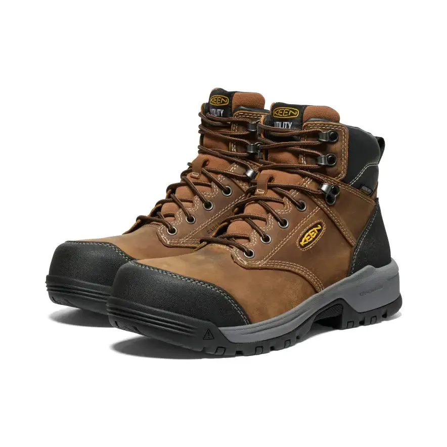 Evanston 6" Carbon-Toe Work Boot Waterproof Brown Keen