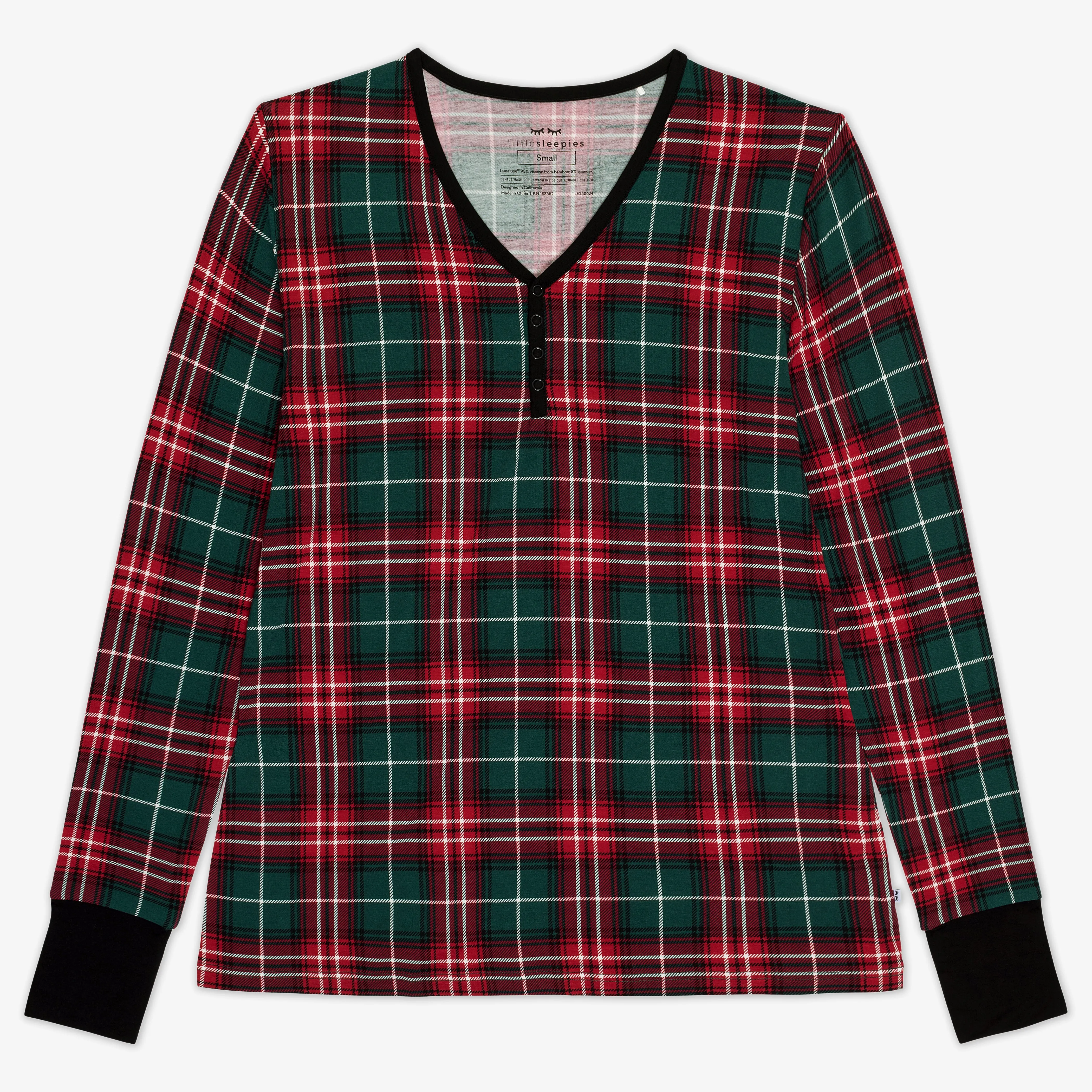 Fireside Plaid Women's Pajama Top