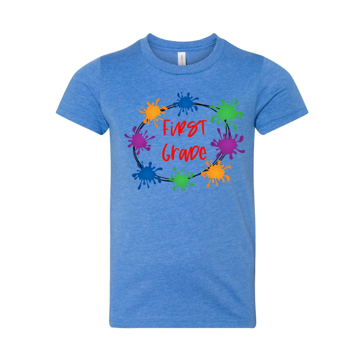 First Grade YOUTH Splatter Paint T-Shirt