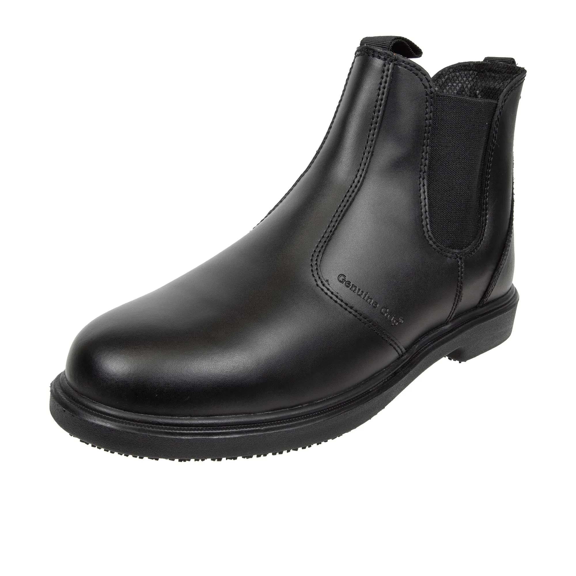 Genuine Grip Pull On Work Boots Soft Toe Black