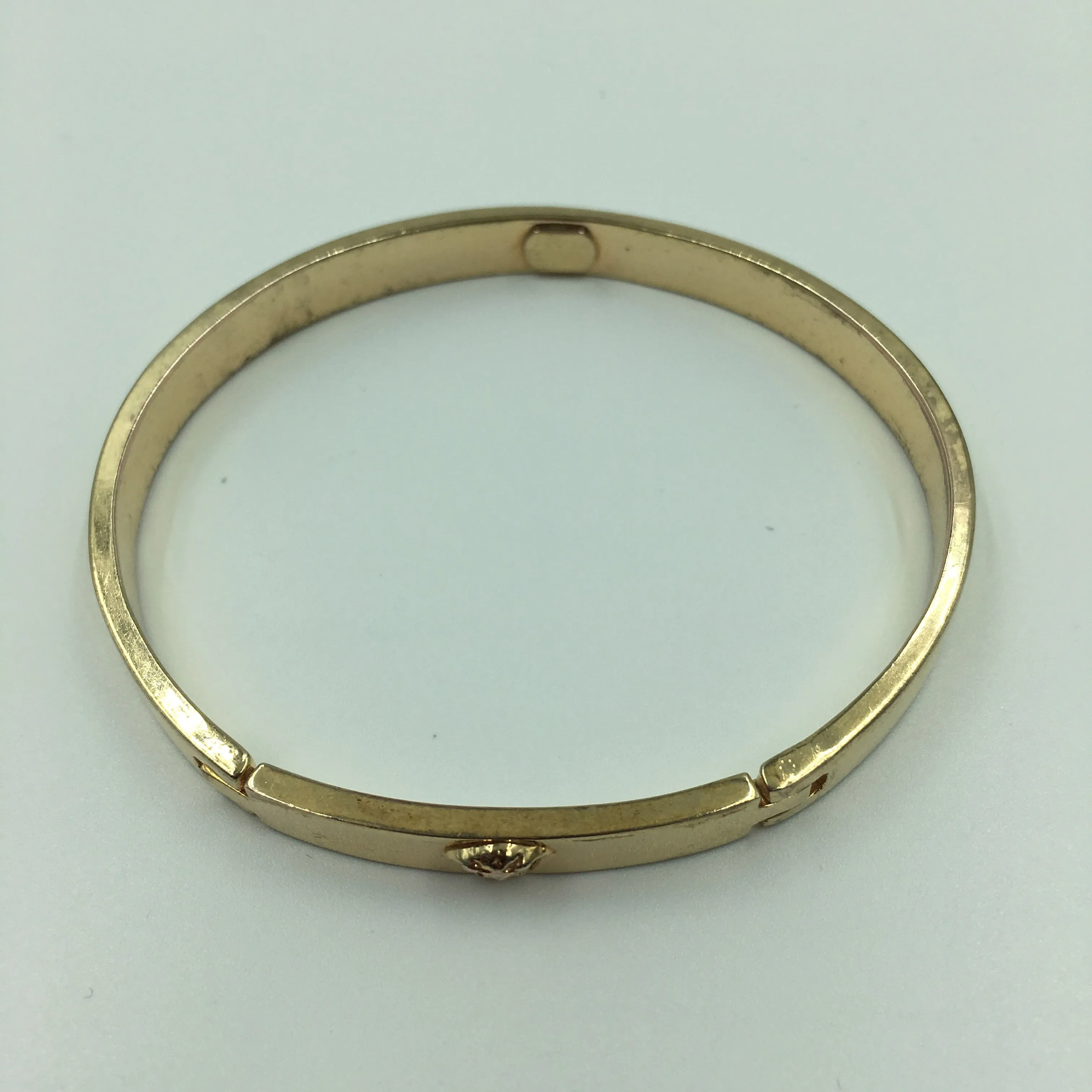 Gianni Versace Gold Plated Medusa Bangle Bracelet