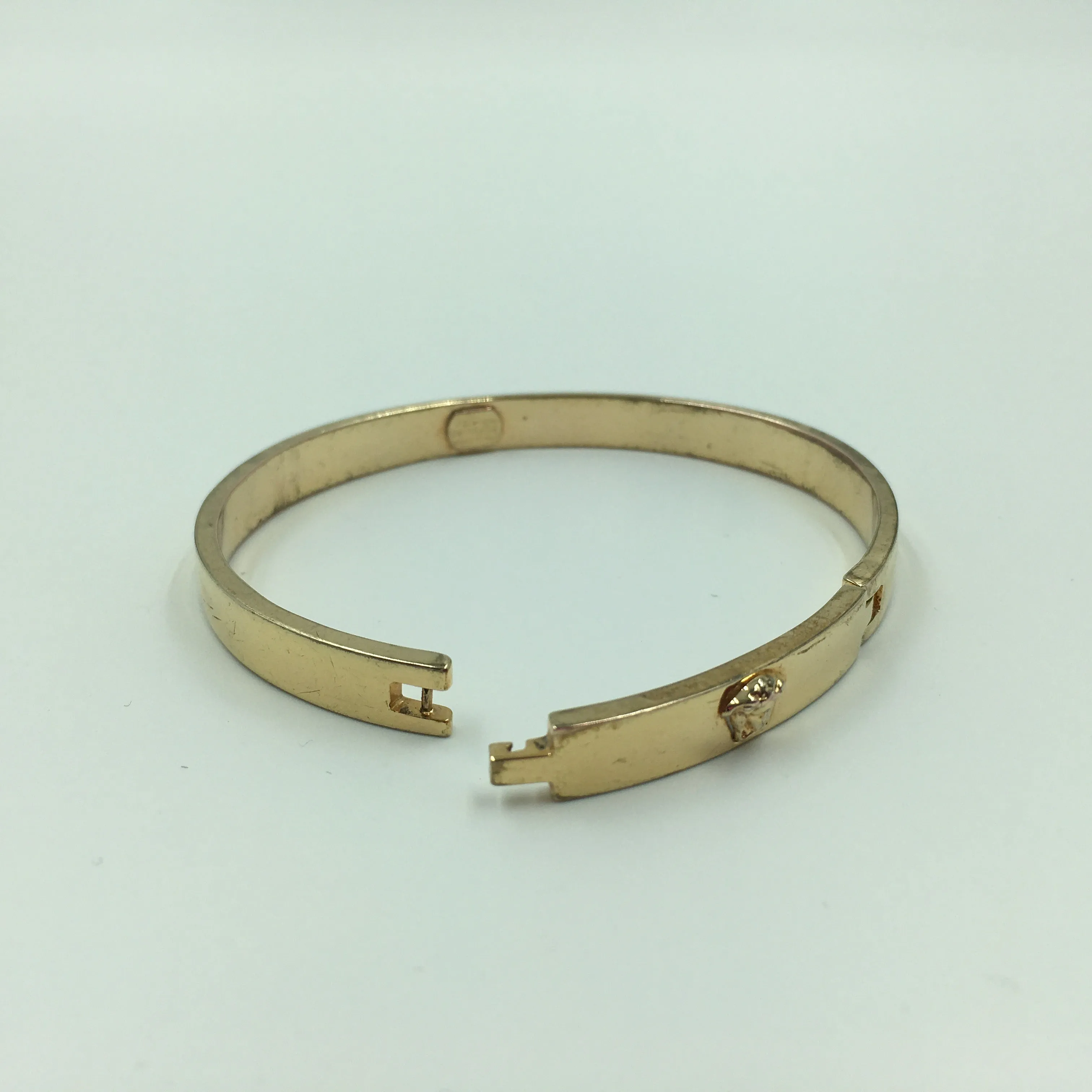 Gianni Versace Gold Plated Medusa Bangle Bracelet