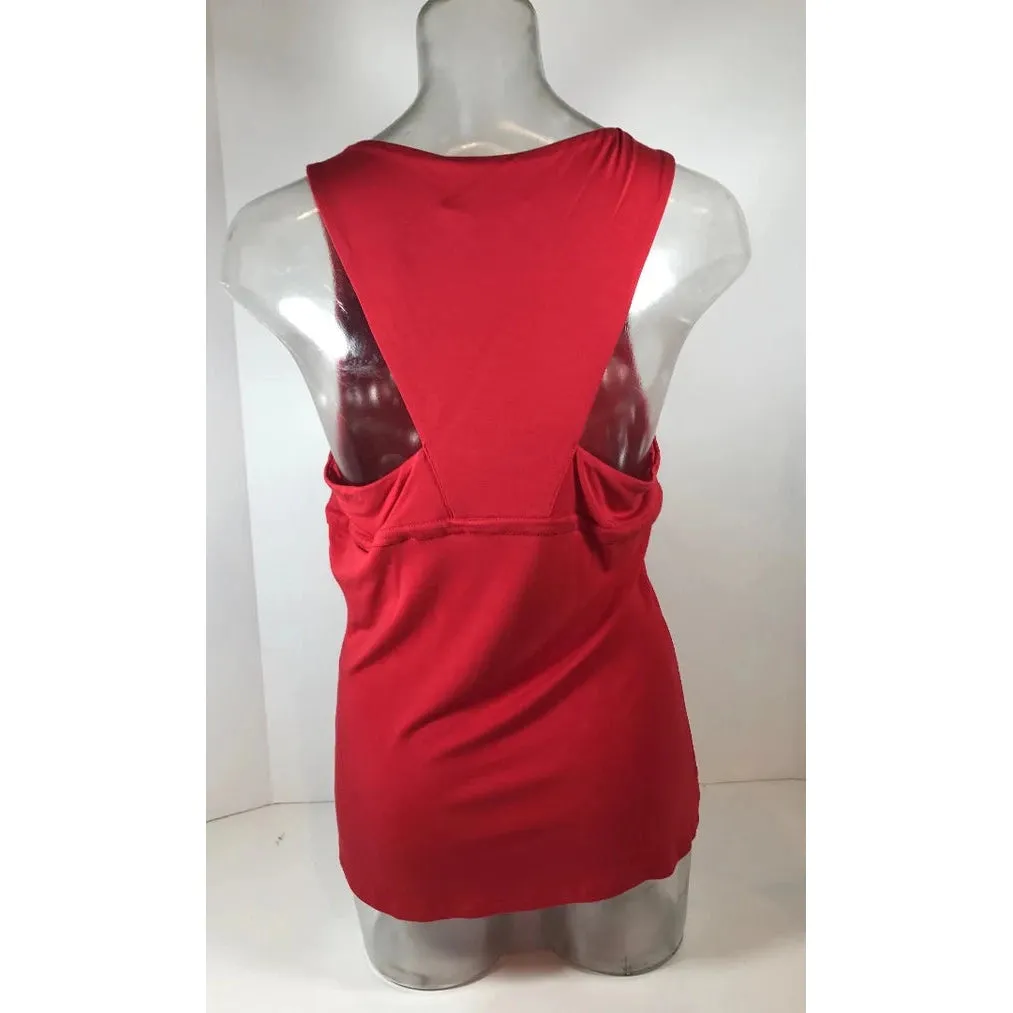 Gianni Versace Red V- Neck Tank Top | 44