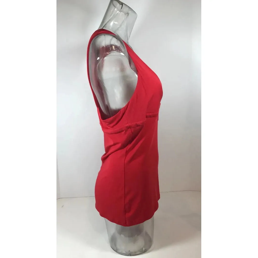 Gianni Versace Red V- Neck Tank Top | 44