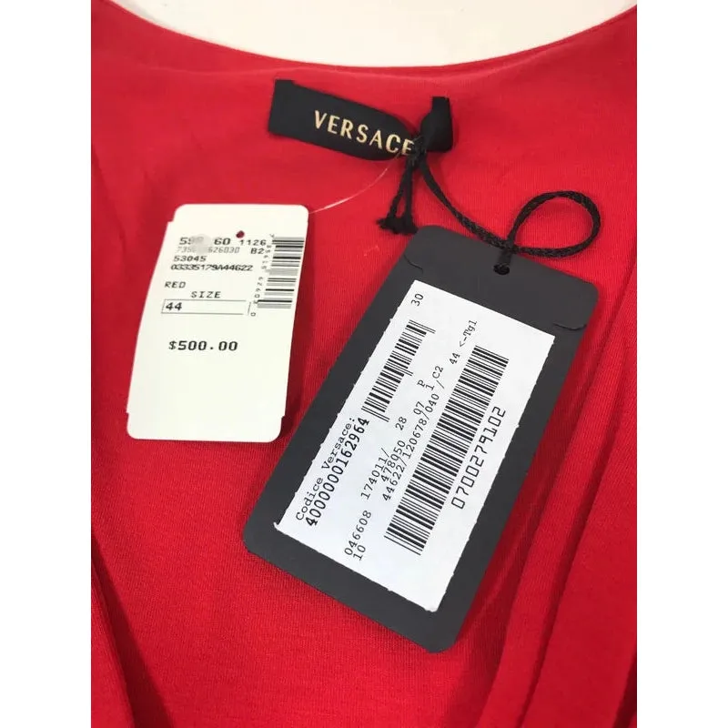 Gianni Versace Red V- Neck Tank Top | 44