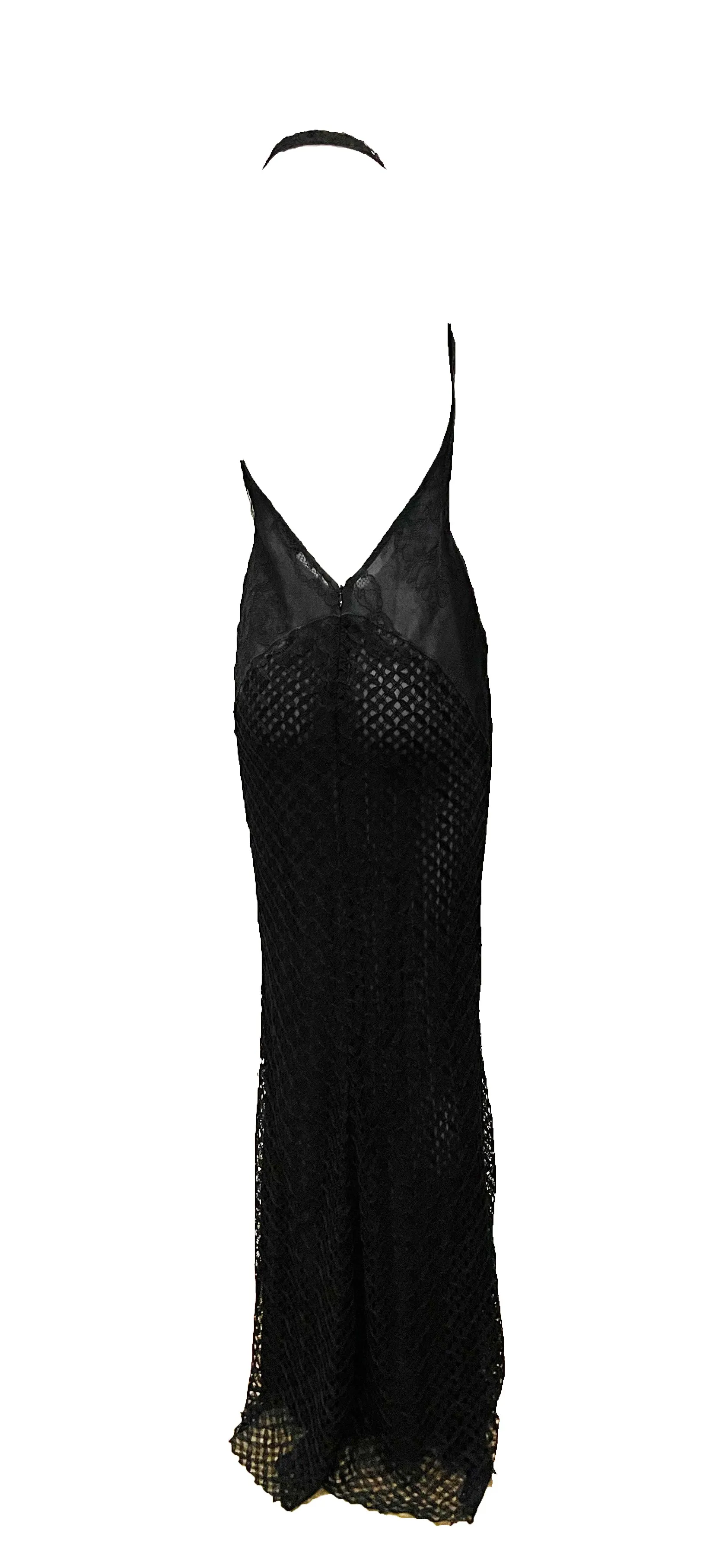 GIANNI VERSACE Sheer Halter Gown