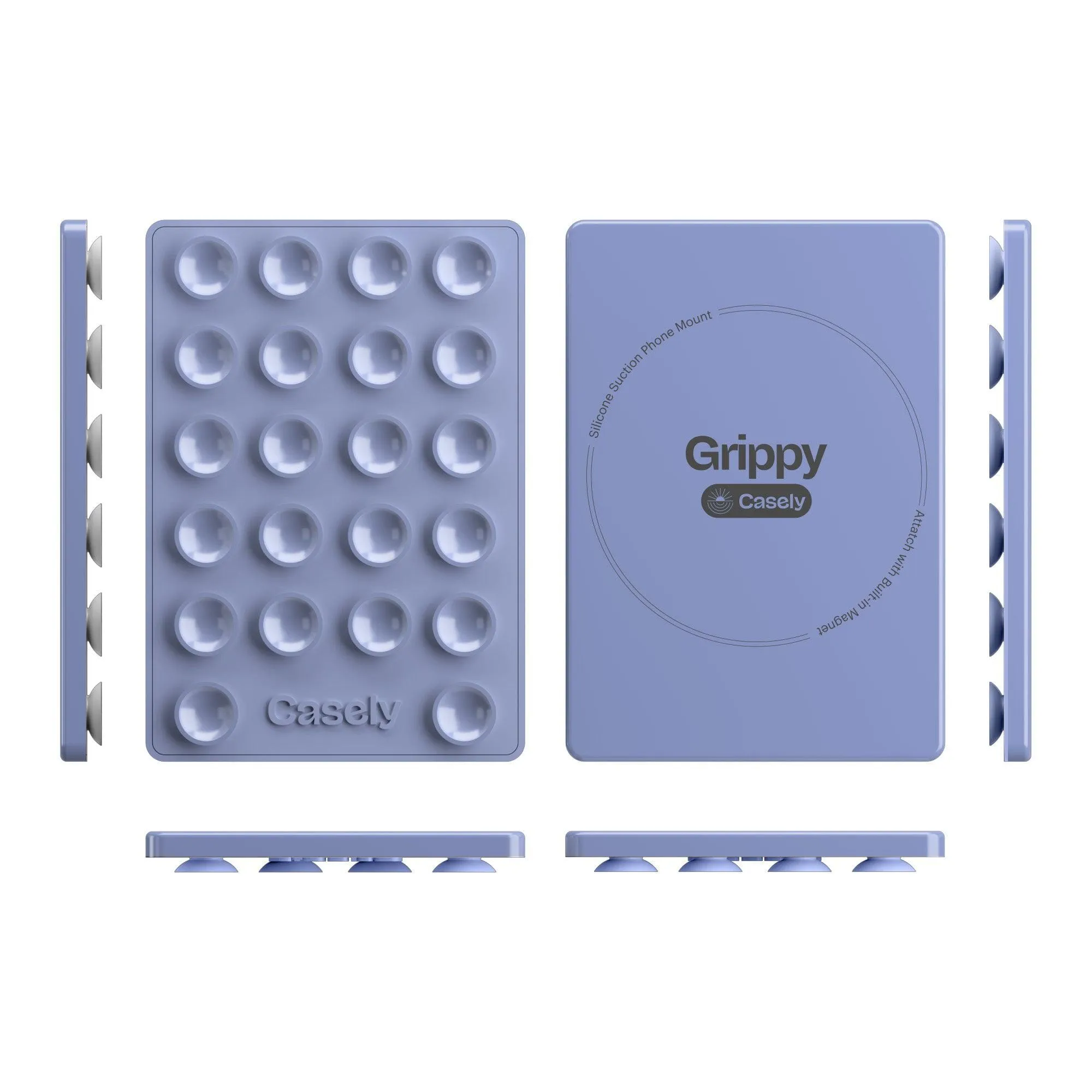 Grippy | Periwinkle Silicone Suction Phone Mount with MagSafe