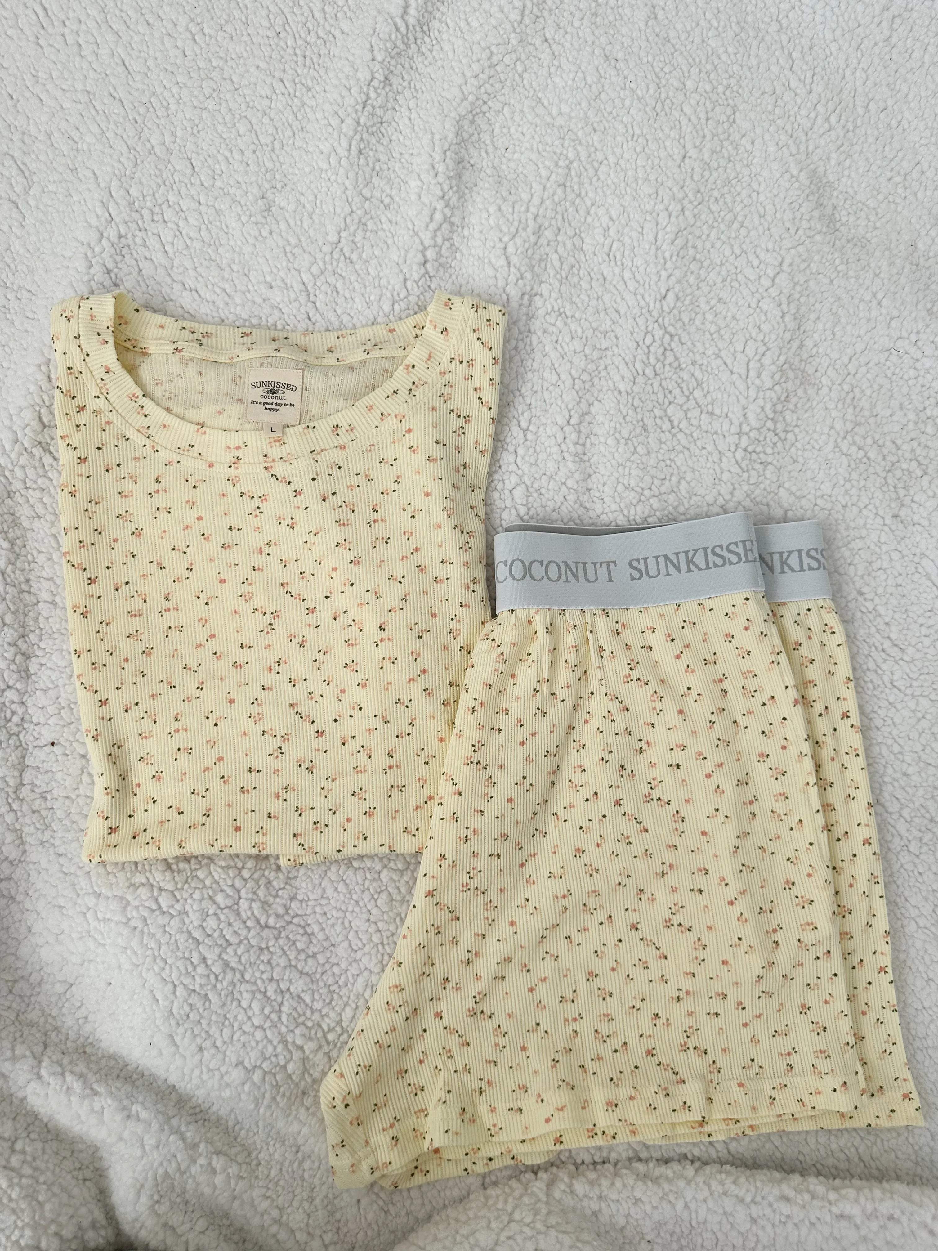 Lemon Floral Pajama Shorts