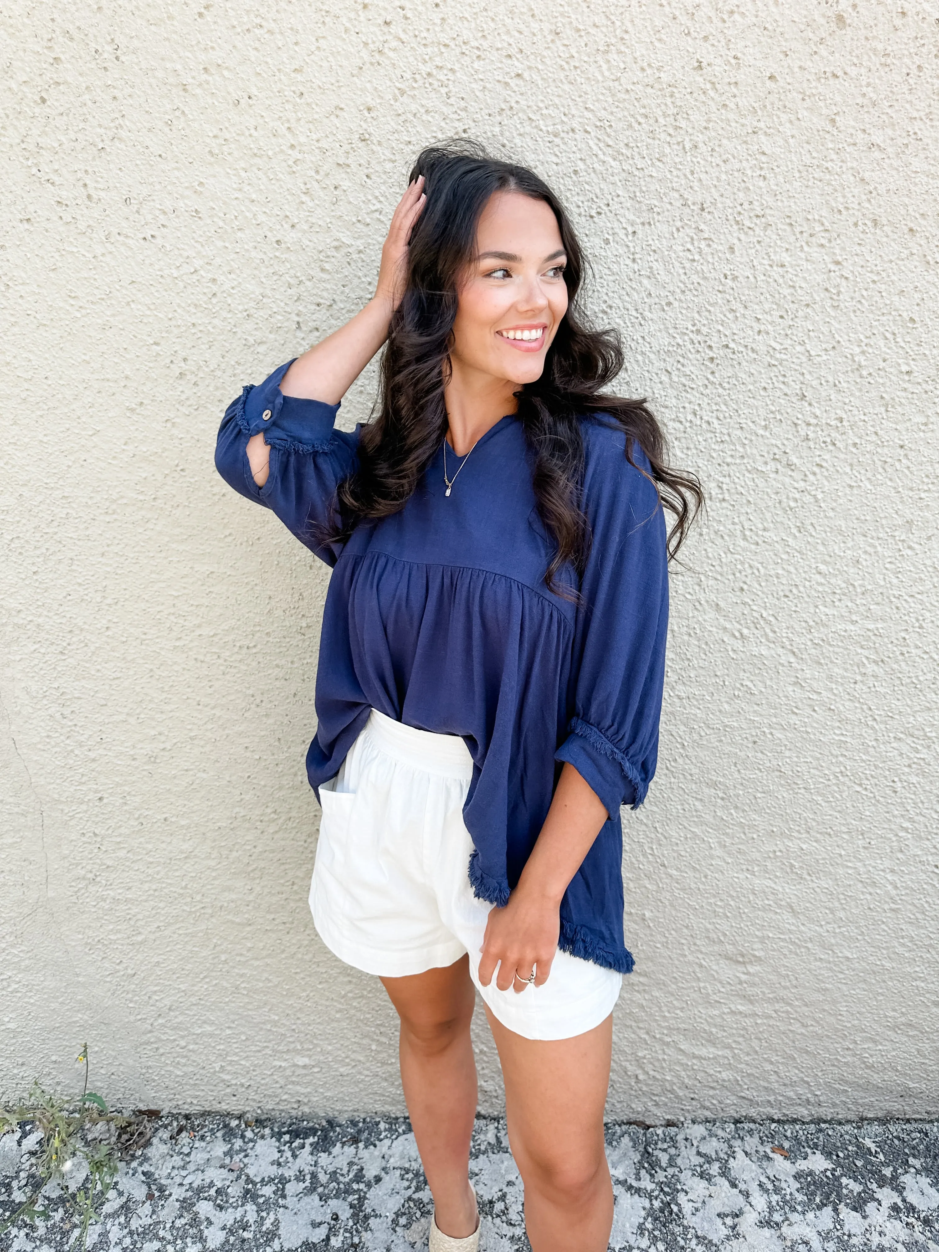 Linen Babydoll Top