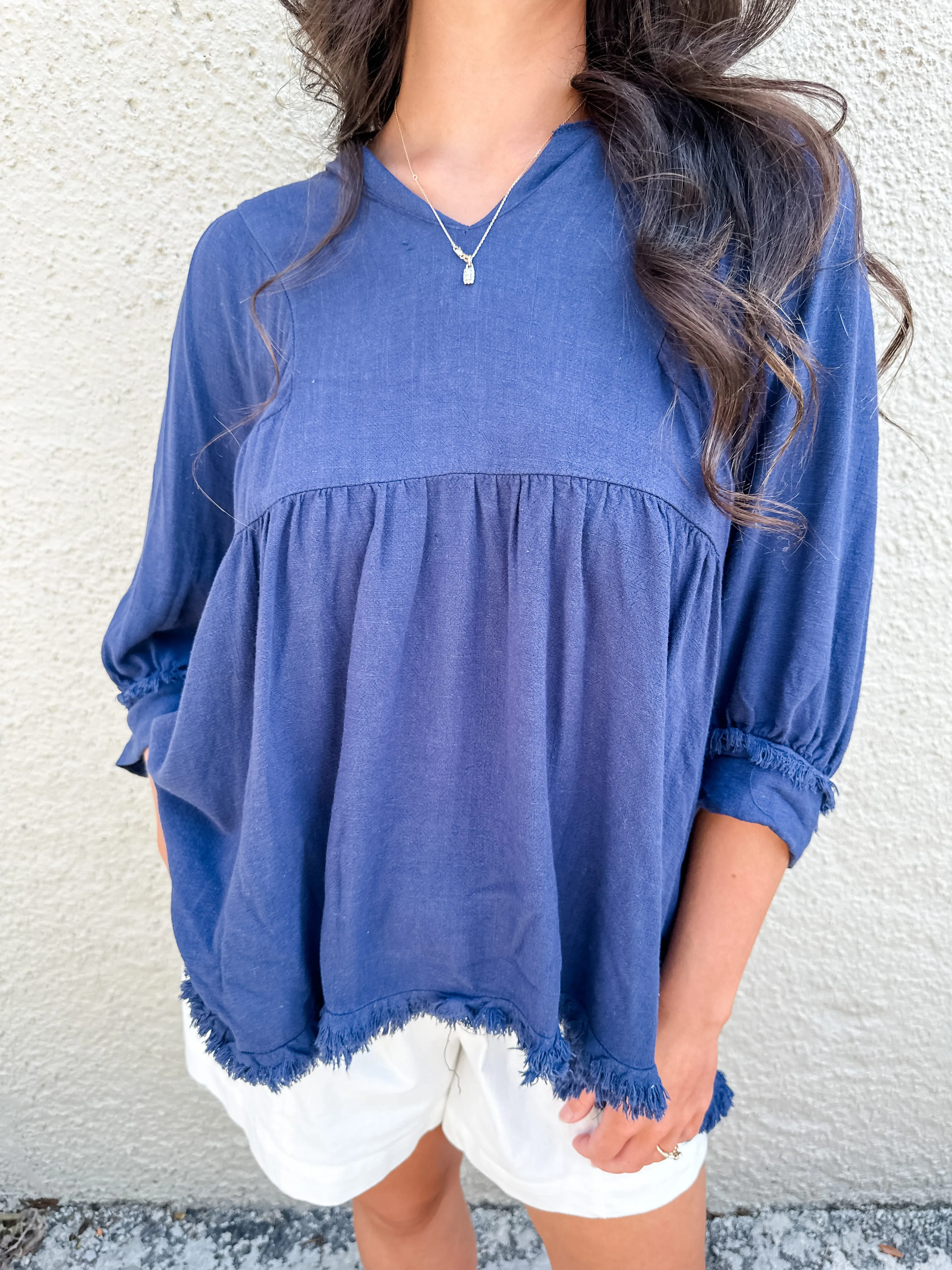 Linen Babydoll Top