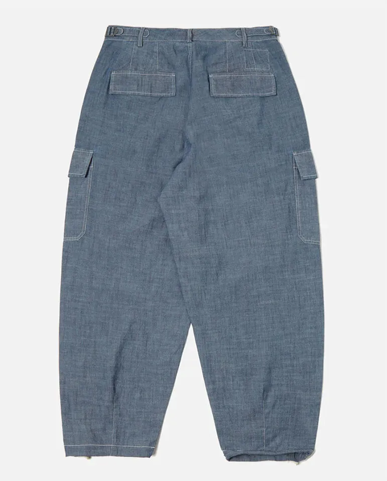 Loose Cargo Pant Indigo Chambray