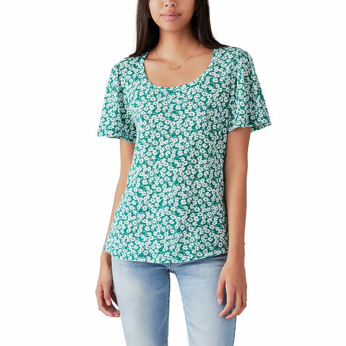 Lucky Brand Ladies' Flutter Sleeve Top