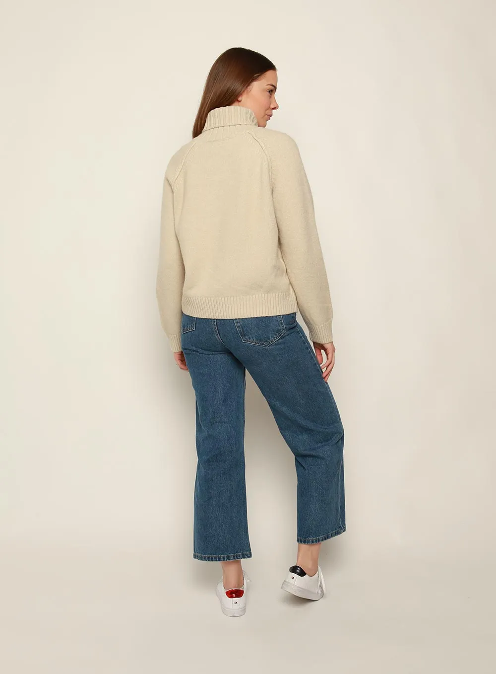 Martina Turtle Neck Knit-SAND