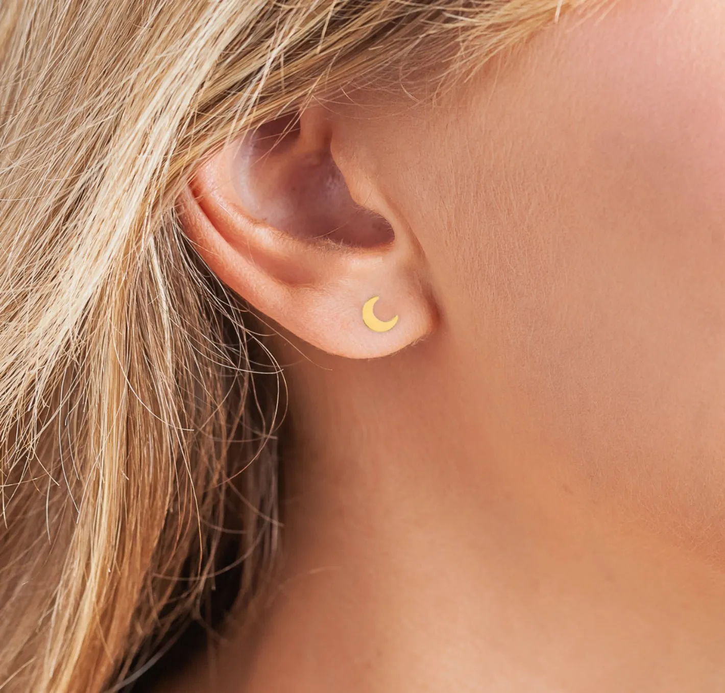 Moon Stud Earrings