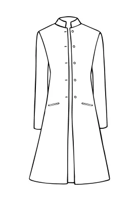 Nehru Coat in Slate