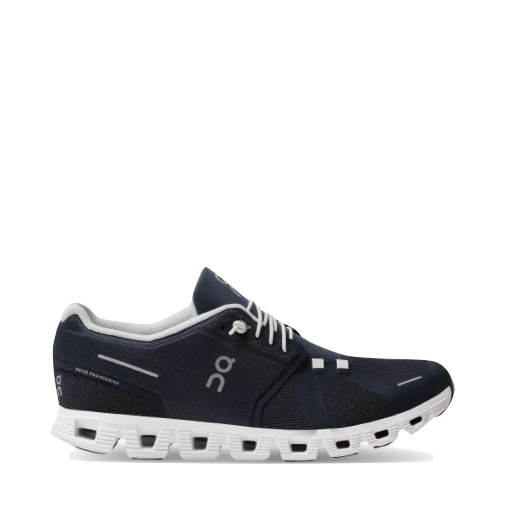 On Men's Cloud 5 Sneaker in Midnight/White