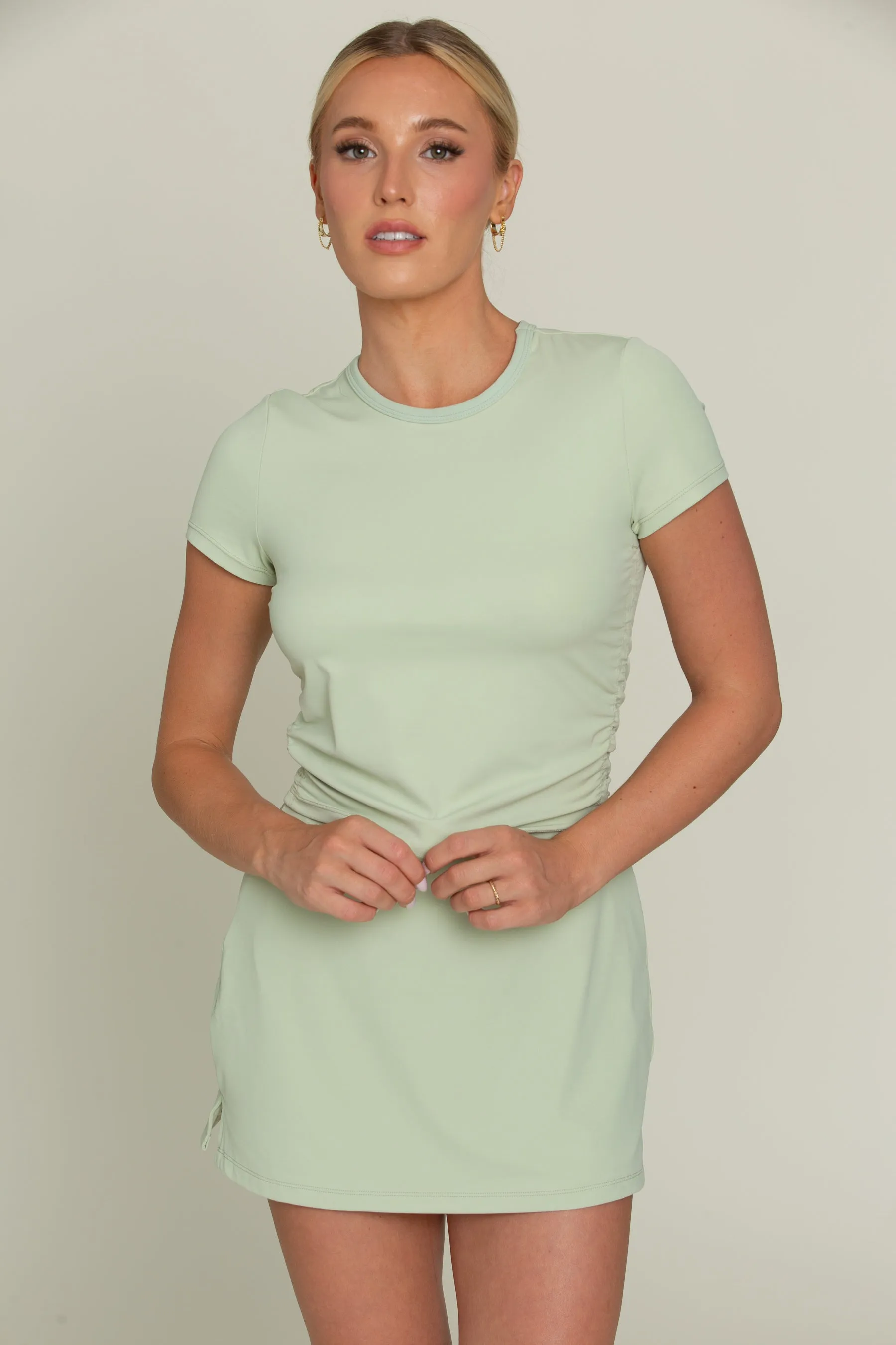 Pastel Green Simple Skort