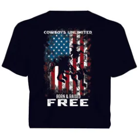 "Born and Raised" Cowboys Unlimited Adult T-Shirt