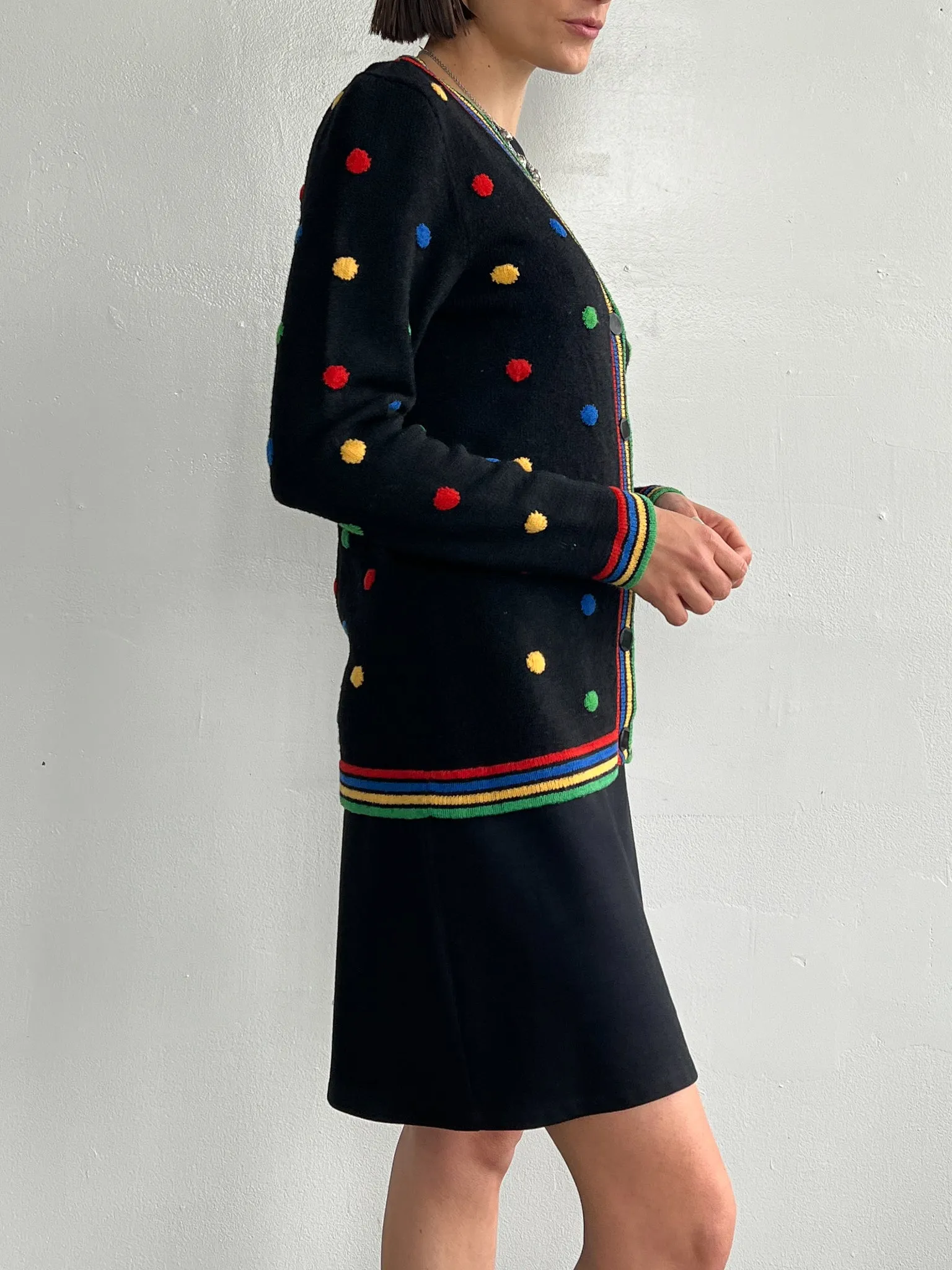 Rainbow Dotted Cardi (M)