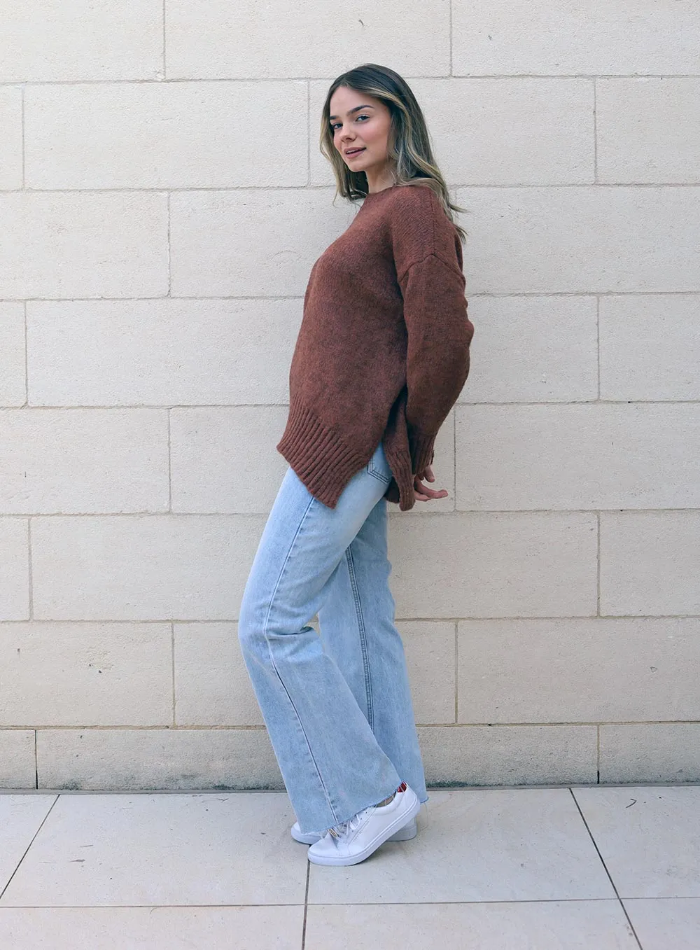 Renee Oversize Knit-RUST