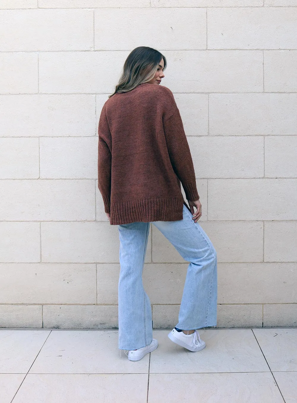 Renee Oversize Knit-RUST